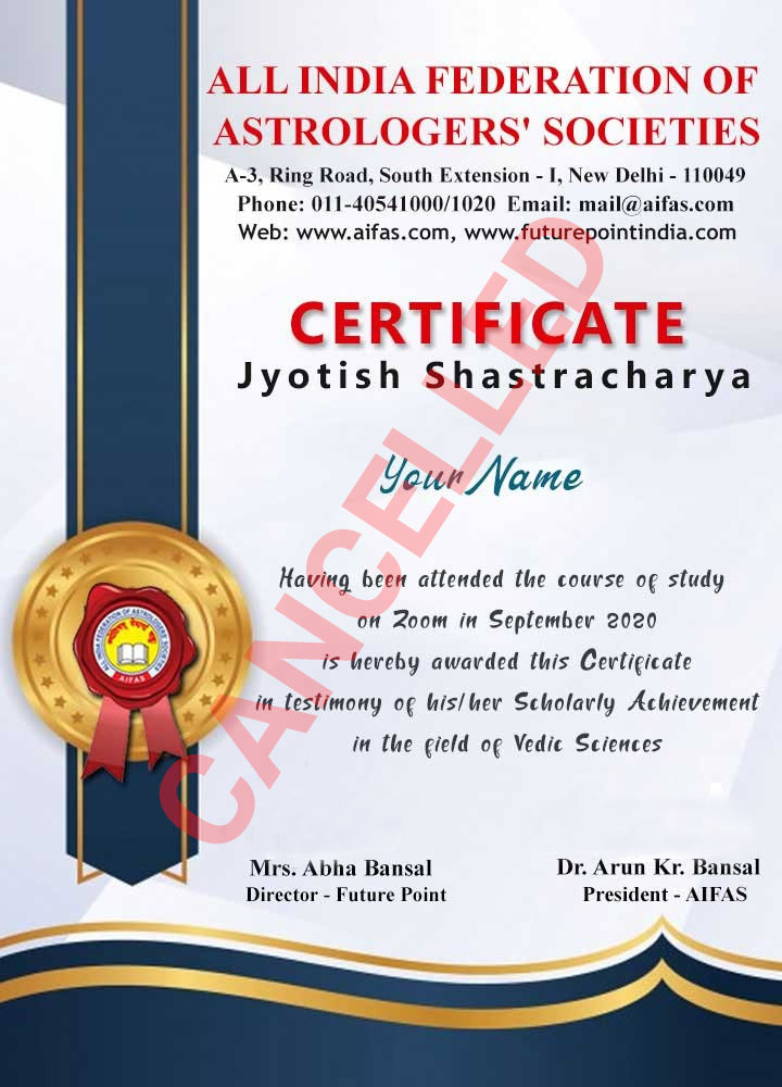 Featured image of post Jyotish Astrology Certificate